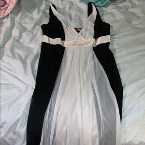 Black and white cocktail dress